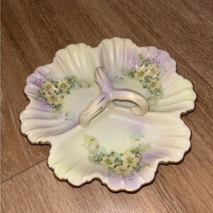 Vtg Floral Relish Tray Set 5 Pc Porcelain Candy Dishes Cottagecore Vanity box s